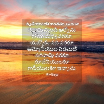 Picture 04 - ద్వితీయోపదేశ కాండము 3:16 TELIRV - గిలాదు నుండి - Bible Verse Picture