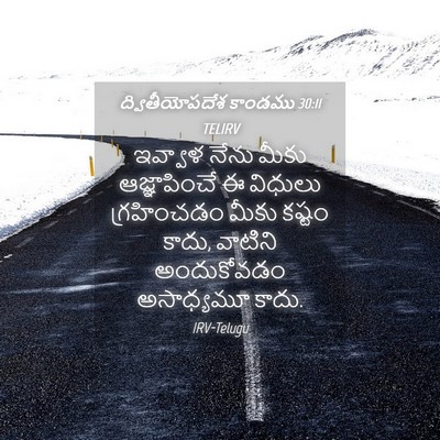 Picture 04 - ద్వితీయోపదేశ కాండము 30:11 TELIRV - ఇవ్వాళ నేను మీకు - Bible Verse Picture