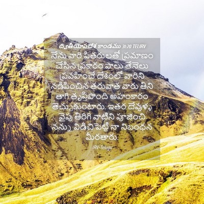 Picture 04 - ద్వితీయోపదేశ కాండము 31:20 TELIRV - నేను వారి - Bible Verse Picture