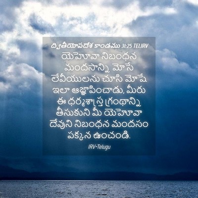 Picture 04 - ద్వితీయోపదేశ కాండము 31:25 TELIRV - యెహోవా నిబంధన - Bible Verse Picture