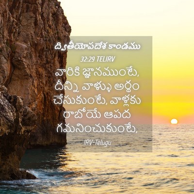 Picture 04 - ద్వితీయోపదేశ కాండము 32:29 TELIRV - వారికి - Bible Verse Picture