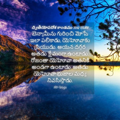 Picture 04 - ద్వితీయోపదేశ కాండము 33:12 TELIRV - బెన్యామీను - Bible Verse Picture