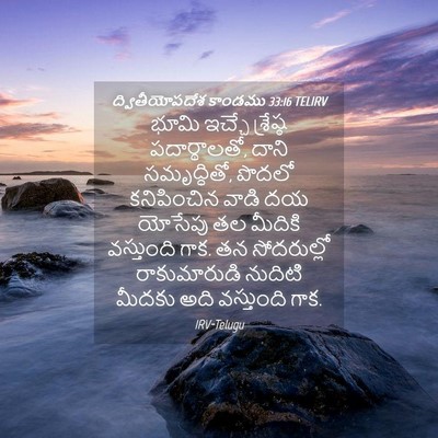 Picture 04 - ద్వితీయోపదేశ కాండము 33:16 TELIRV - భూమి ఇచ్చే - Bible Verse Picture