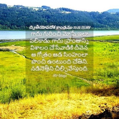 Picture 04 - ద్వితీయోపదేశ కాండము 33:20 TELIRV - గాదు గురించి మోషే - Bible Verse Picture