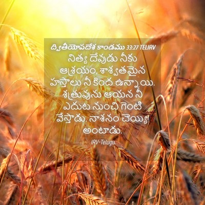 Picture 04 - ద్వితీయోపదేశ కాండము 33:27 TELIRV - నిత్య దేవుడు నీకు - Bible Verse Picture