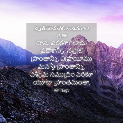 Picture 04 - ద్వితీయోపదేశ కాండము 34:2 TELIRV - దాను వరకూ గిలాదు - Bible Verse Picture