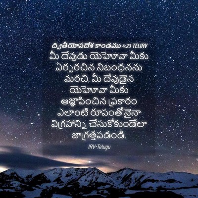 Picture 04 - ద్వితీయోపదేశ కాండము 4:23 TELIRV - మీ దేవుడు యెహోవా - Bible Verse Picture