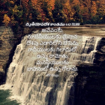 Picture 04 - ద్వితీయోపదేశ కాండము 4:43 TELIRV - అవేవంటే, - Bible Verse Picture