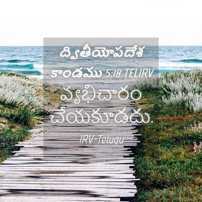Picture 04 - ద్వితీయోపదేశ కాండము 5:18 TELIRV - వ్యభిచారం - Bible Verse Picture