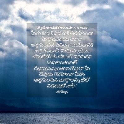 Picture 04 - ద్వితీయోపదేశ కాండము 5:33 TELIRV - మీరు కుడికి ఎడమకి - Bible Verse Picture