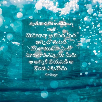 Picture 04 - ద్వితీయోపదేశ కాండము 5:4 TELIRV - యెహోవా ఆ కొండ మీద - Bible Verse Picture