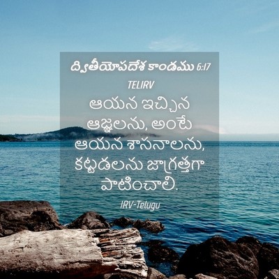 Picture 04 - ద్వితీయోపదేశ కాండము 6:17 TELIRV - ఆయన ఇచ్చిన - Bible Verse Picture