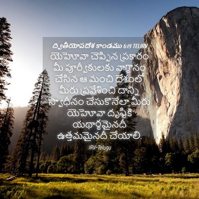 Picture 04 - ద్వితీయోపదేశ కాండము 6:19 TELIRV - యెహోవా చెప్పిన - Bible Verse Picture
