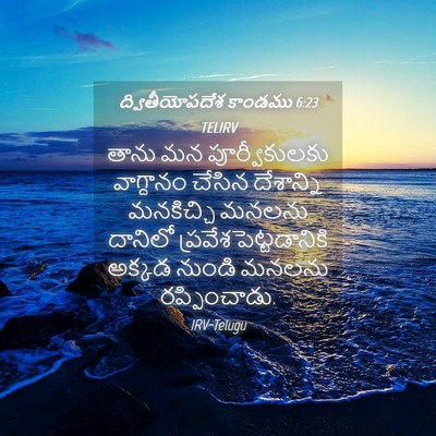 Picture 04 - ద్వితీయోపదేశ కాండము 6:23 TELIRV - తాను మన - Bible Verse Picture