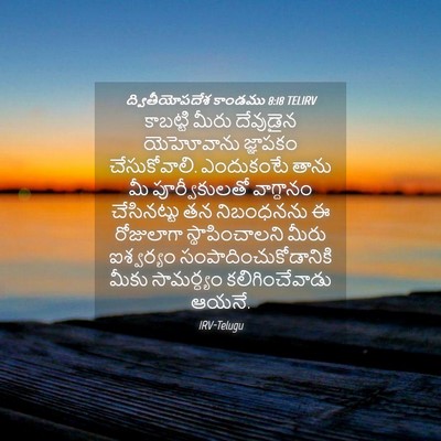 Picture 04 - ద్వితీయోపదేశ కాండము 8:18 TELIRV - కాబట్టి మీరు - Bible Verse Picture