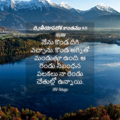 Picture 04 - ద్వితీయోపదేశ కాండము 9:15 TELIRV - నేను కొండ దిగి - Bible Verse Picture