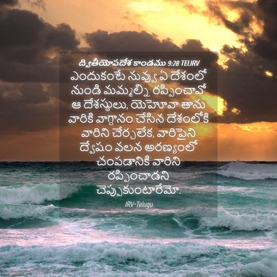 Picture 04 - ద్వితీయోపదేశ కాండము 9:28 TELIRV - ఎందుకంటే నువ్వు ఏ - Bible Verse Picture