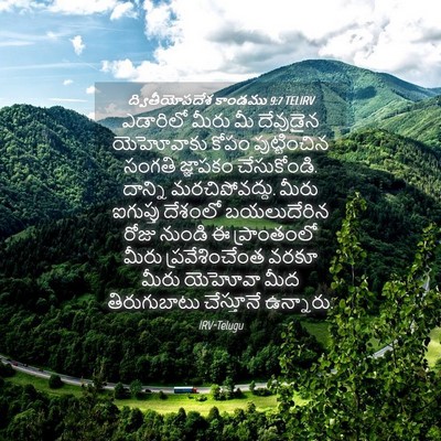 Picture 04 - ద్వితీయోపదేశ కాండము 9:7 TELIRV - ఎడారిలో మీరు మీ - Bible Verse Picture