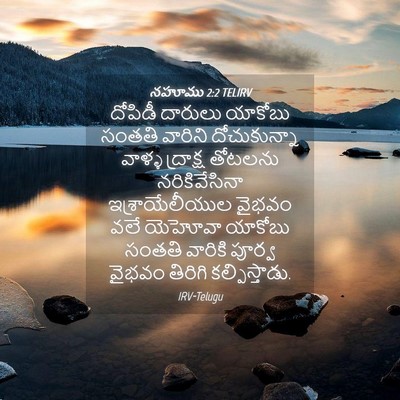 Picture 04 - నహూము 2:2 TELIRV - దోపిడీ దారులు - Bible Verse Picture