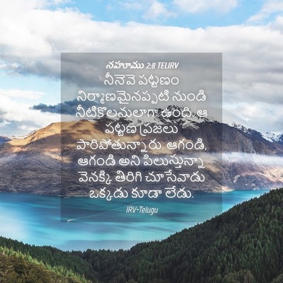 Picture 04 - నహూము 2:8 TELIRV - నీనెవె పట్టణం - Bible Verse Picture