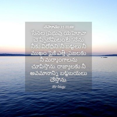 Picture 04 - నహూము 3:5 TELIRV - సేనల ప్రభువు - Bible Verse Picture