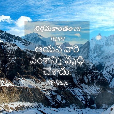 Picture 04 - నిర్గమకాండం 1:21 TELIRV - ఆయన వారి వంశాన్ని - Bible Verse Picture