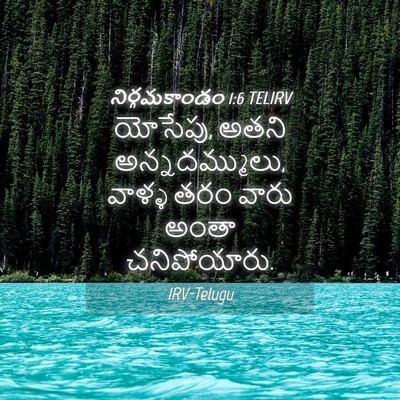 Picture 04 - నిర్గమకాండం 1:6 TELIRV - యోసేపు, అతని - Bible Verse Picture