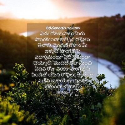 Picture 04 - నిర్గమకాండం 12:15 TELIRV - ఏడు రోజులపాటు - Bible Verse Picture