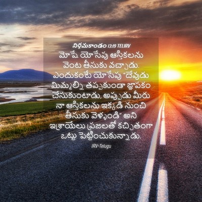 Picture 04 - నిర్గమకాండం 13:19 TELIRV - మోషే యోసేపు - Bible Verse Picture