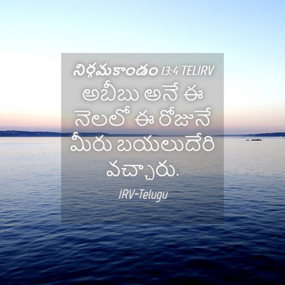Picture 04 - నిర్గమకాండం 13:4 TELIRV - అబీబు అనే ఈ నెలలో ఈ - Bible Verse Picture