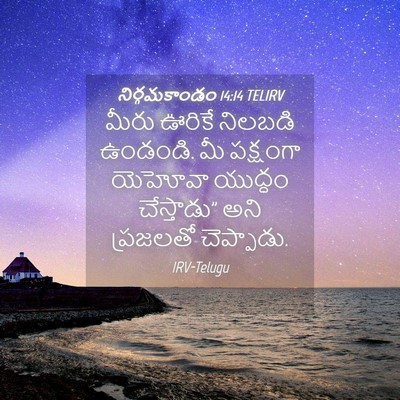 Picture 04 - నిర్గమకాండం 14:14 TELIRV - మీరు ఊరికే నిలబడి - Bible Verse Picture