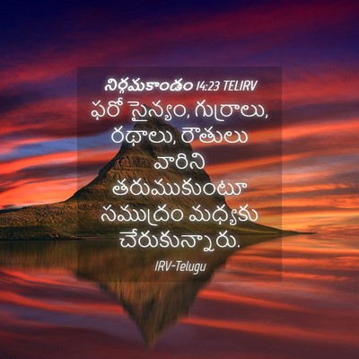 Picture 04 - నిర్గమకాండం 14:23 TELIRV - ఫరో సైన్యం, - Bible Verse Picture