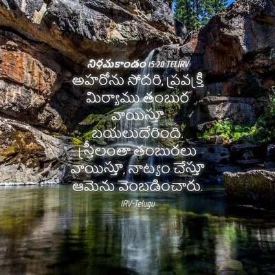 Picture 04 - నిర్గమకాండం 15:20 TELIRV - అహరోను సోదరి, - Bible Verse Picture