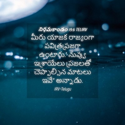 Picture 04 - నిర్గమకాండం 19:6 TELIRV - మీరు యాజక - Bible Verse Picture