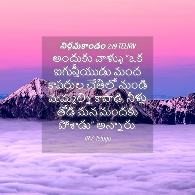 Picture 04 - నిర్గమకాండం 2:19 TELIRV - అందుకు వాళ్ళు “ఒక - Bible Verse Picture