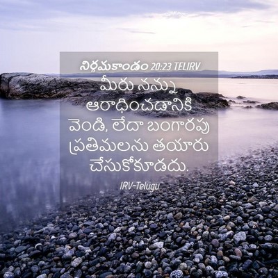 Picture 04 - నిర్గమకాండం 20:23 TELIRV - మీరు నన్ను - Bible Verse Picture