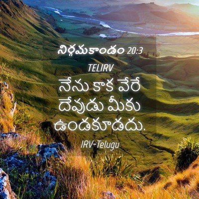 Picture 04 - నిర్గమకాండం 20:3 TELIRV - నేను కాక వేరే - Bible Verse Picture