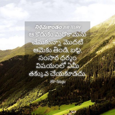 Picture 04 - నిర్గమకాండం 21:10 TELIRV - ఆ కొడుకు - Bible Verse Picture