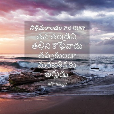 Picture 04 - నిర్గమకాండం 21:15 TELIRV - తన తండ్రిని, - Bible Verse Picture
