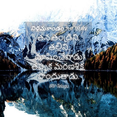 Picture 04 - నిర్గమకాండం 21:17 TELIRV - తన తండ్రిని, - Bible Verse Picture