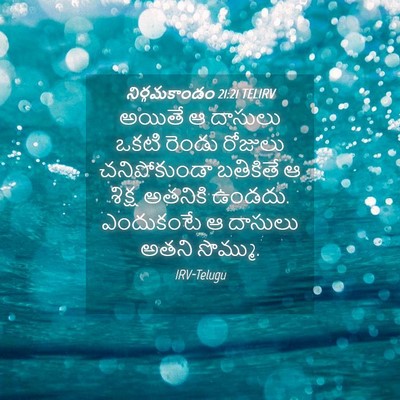 Picture 04 - నిర్గమకాండం 21:21 TELIRV - అయితే ఆ దాసులు - Bible Verse Picture