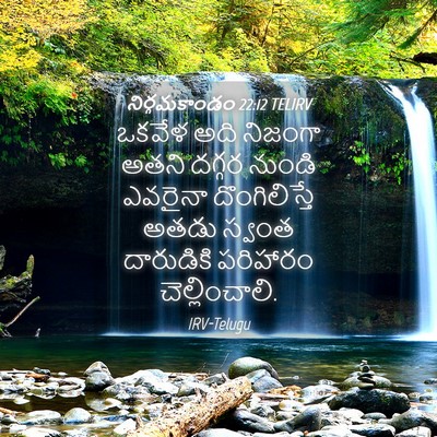 Picture 04 - నిర్గమకాండం 22:12 TELIRV - ఒకవేళ అది నిజంగా - Bible Verse Picture