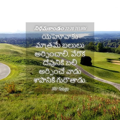 Picture 04 - నిర్గమకాండం 22:20 TELIRV - యెహోవాకు మాత్రమే - Bible Verse Picture