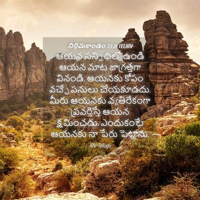 Picture 04 - నిర్గమకాండం 23:21 TELIRV - ఆయన సన్నిధిలో - Bible Verse Picture