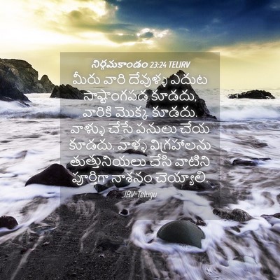 Picture 04 - నిర్గమకాండం 23:24 TELIRV - మీరు వారి దేవుళ్ళ - Bible Verse Picture