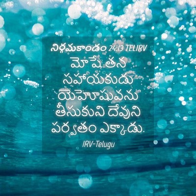 Picture 04 - నిర్గమకాండం 24:13 TELIRV - మోషే తన సహాయకుడు - Bible Verse Picture