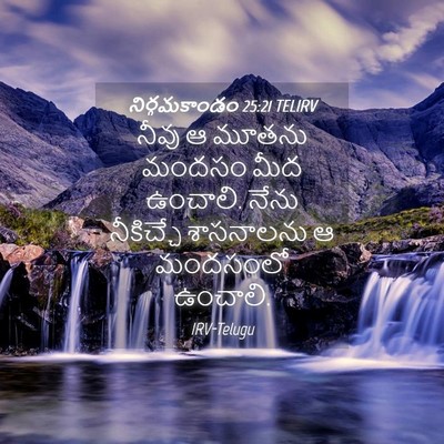 Picture 04 - నిర్గమకాండం 25:21 TELIRV - నీవు ఆ మూతను మందసం - Bible Verse Picture