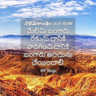 Picture 04 - నిర్గమకాండం 25:24 TELIRV - మేలిమి బంగారు - Bible Verse Picture