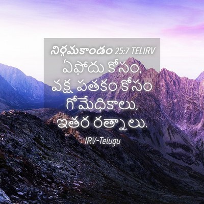Picture 04 - నిర్గమకాండం 25:7 TELIRV - ఏఫోదు కోసం, వక్ష - Bible Verse Picture