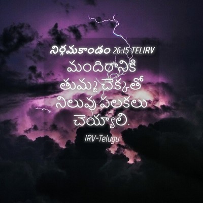 Picture 04 - నిర్గమకాండం 26:15 TELIRV - మందిరానికి తుమ్మ - Bible Verse Picture
